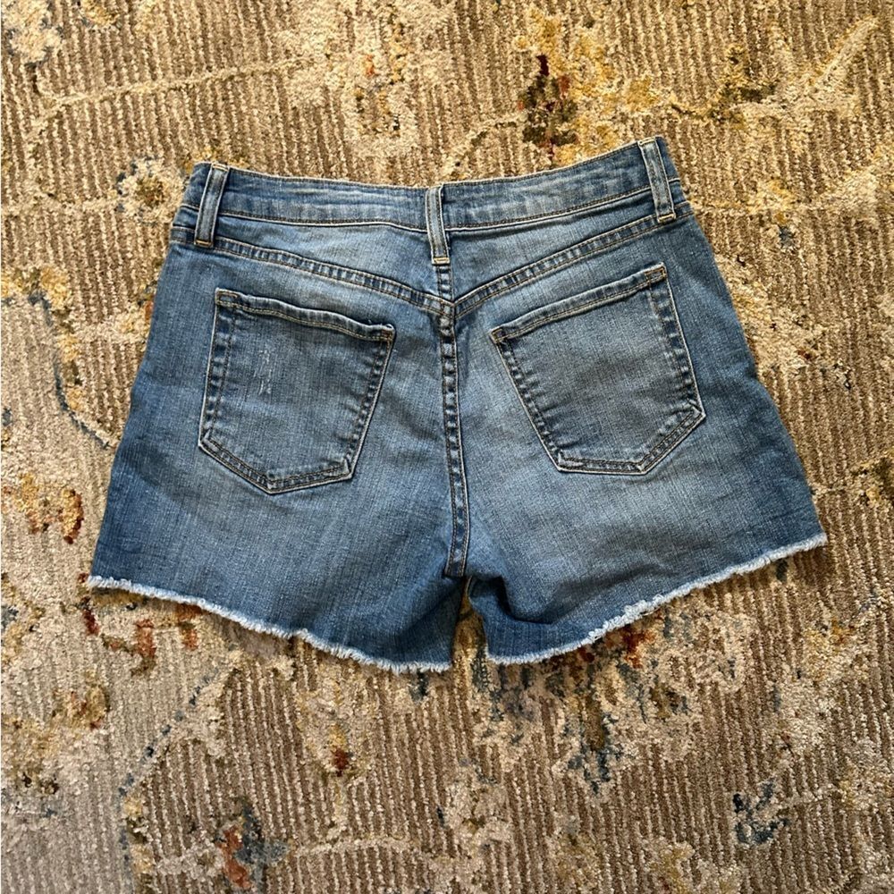 Just Black Blue Jean Shorts Vintage Cut-Off Style - Picture 4 of 5